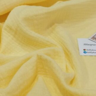 Муслін двошаровий лимонний щербет 140 см арт. 3332