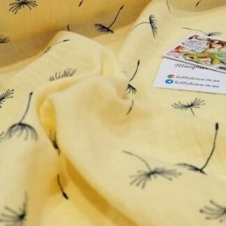 Муслін двошаровий лимонний щербет кульбаби 140 см арт. 3333