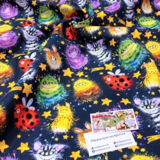 Плащівка з водо- та вітрозахистом WR Монстрики на синьому, арт 3371