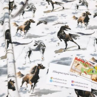 Стрейч-кулір "Кони", арт 3382