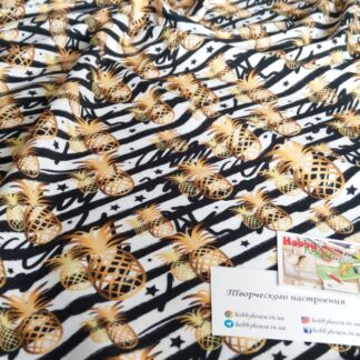 Стрейч-кулір "Ананаси смужка", арт 3383