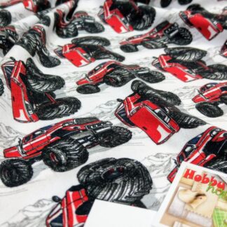 Стрейч-кулір "Червоні джипи", арт 3391