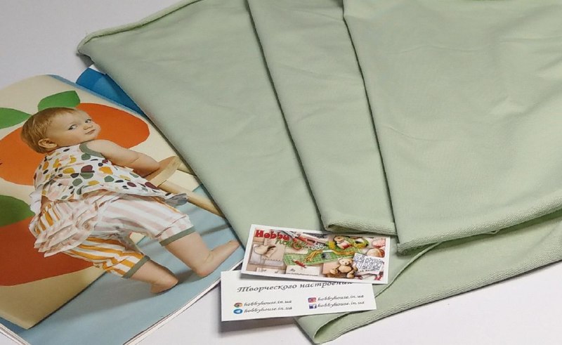 Стрейч-футер 2-нитка фісташка 180 см арт. 3403