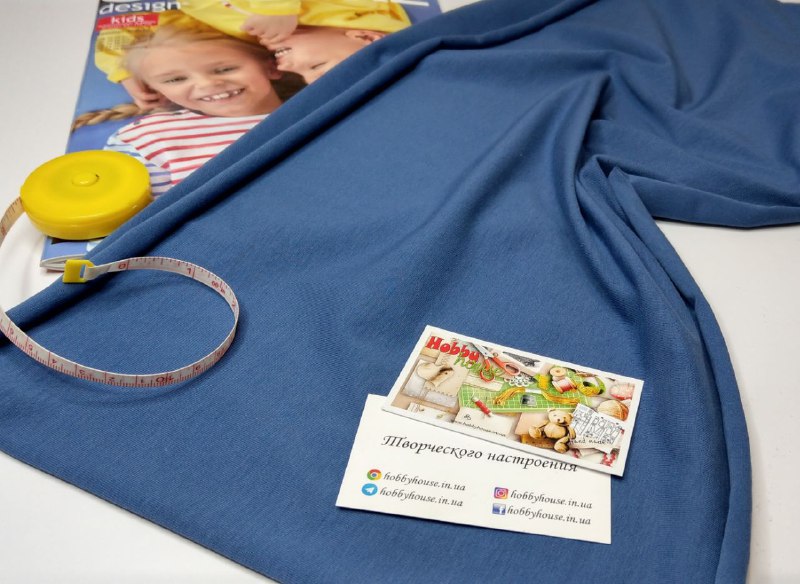 Стрейч-кулір індіго, арт 3415