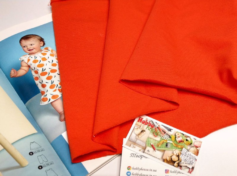 Стрейч-футер 2-нитка помаранчевий 180 см арт. 3410