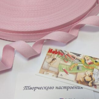 Кіперна стрічка 15 мм світло-рожева, арт 3463
