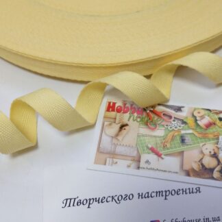 Кіперна стрічка 15 мм світло-жовта, арт 3464