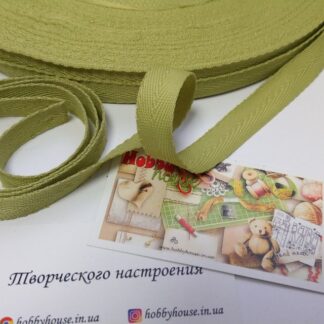 Кіперна стрічка 15 мм олива, арт 3469