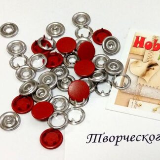 Кнопка трикотажна baby 9,5мм закритий капелюшок 10 шт, темно-червоний арт 3472