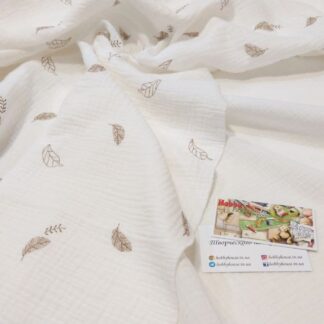 Муслін двошаровий пір"я на молочному 135 см арт. 3486