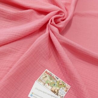 Муслін двошаровий рожевий корал 135 см арт. 3517