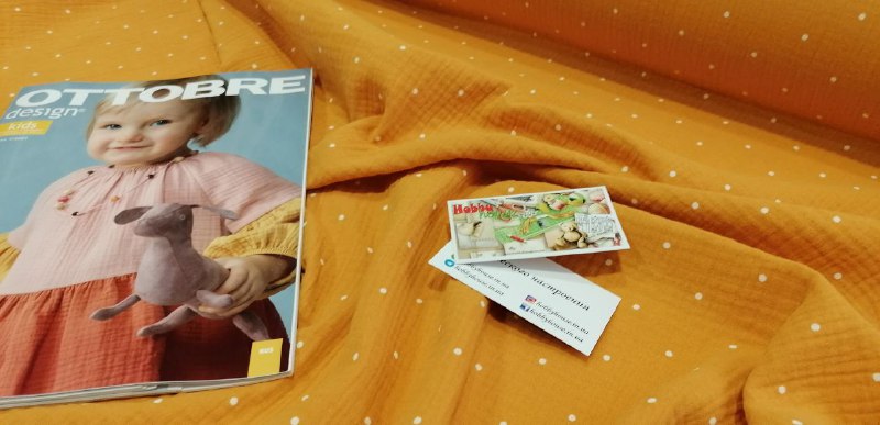 Муслін двошаровий горішки на гірчиці 135 см арт. 3505