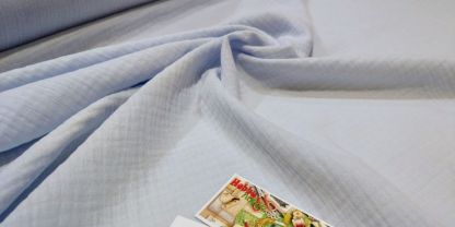 Муслін двошаровий блакитна пудра 135 см арт. 3485 - Зображення 2
