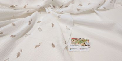 Муслін двошаровий пір"я на молочному 135 см арт. 3486