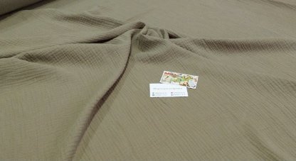 Муслін двошаровий хакі 135 см арт. 3525