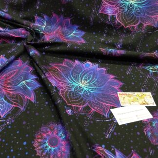 Стрейч-кулір "Лотос на чорному", арт 3526