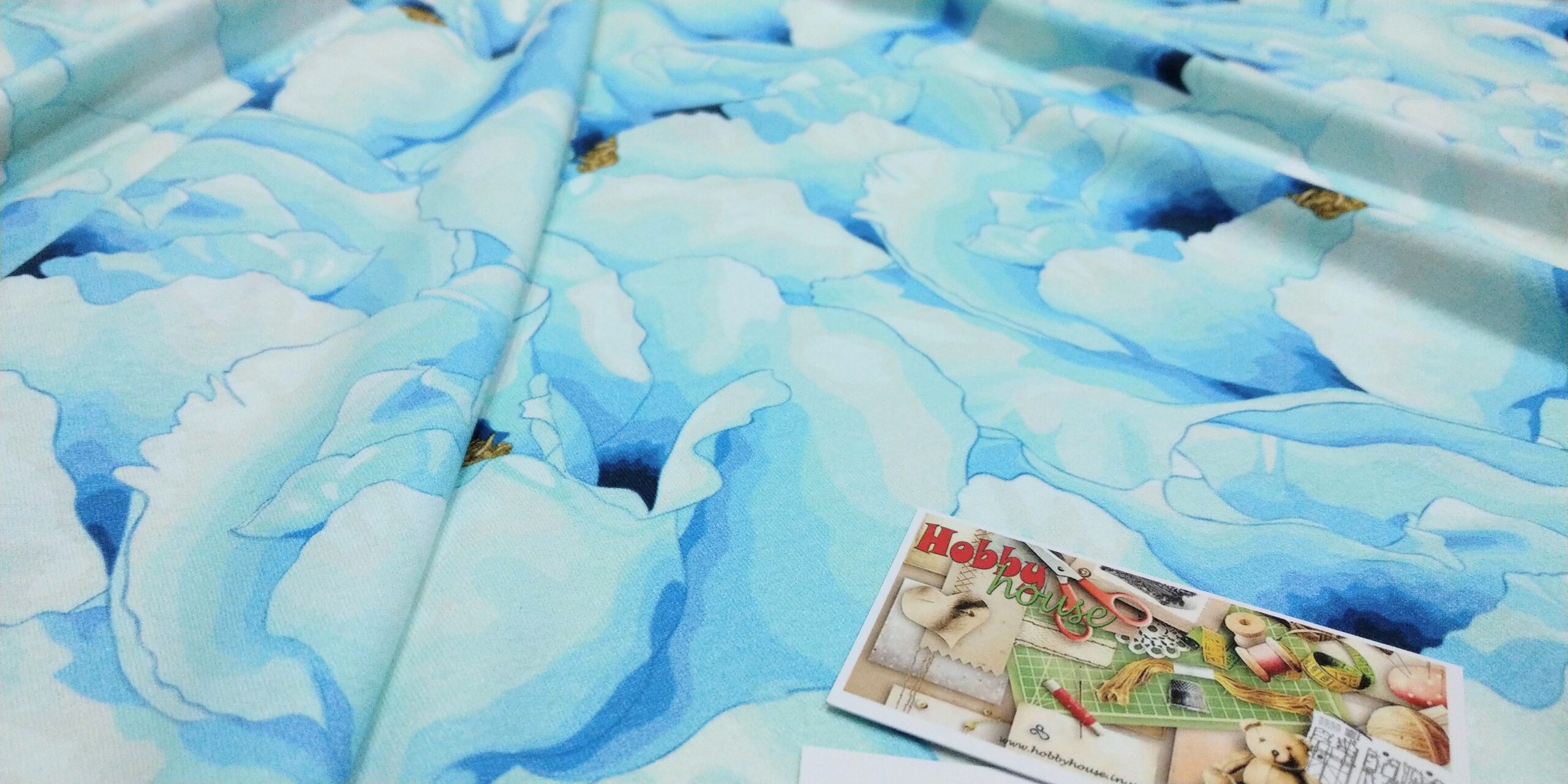 Стрейч-кулір "Блакитні квіти", арт 3528 - Зображення 3