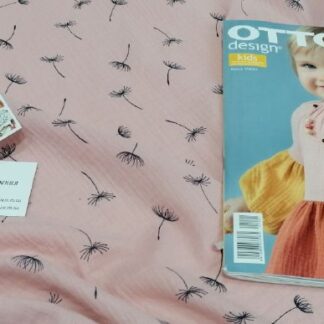 Муслін двошаровий кульбаби на чайній розі 135 см арт. 3502