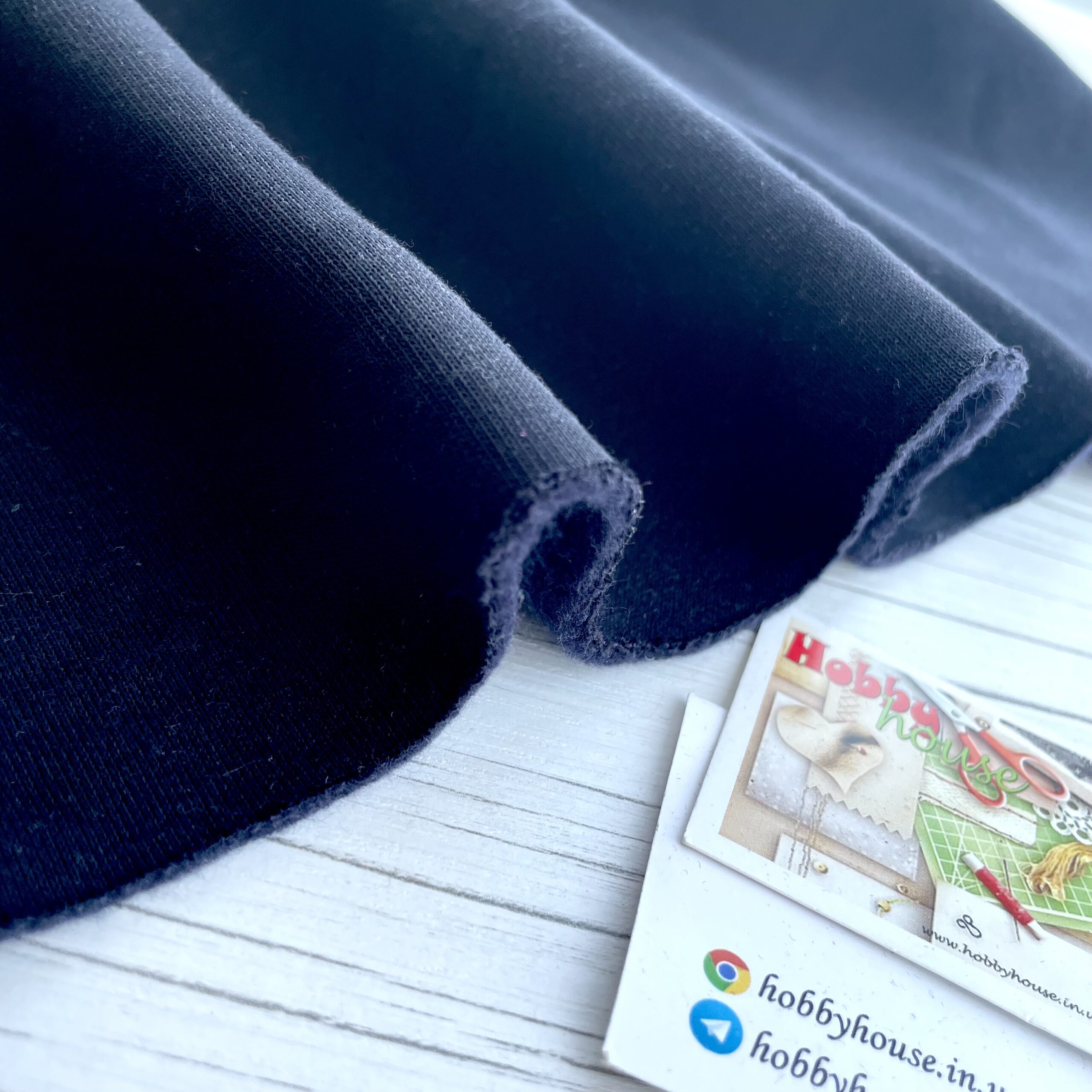 Футер 3-нитка начіс, темно-синій арт. 0137 - Зображення 2