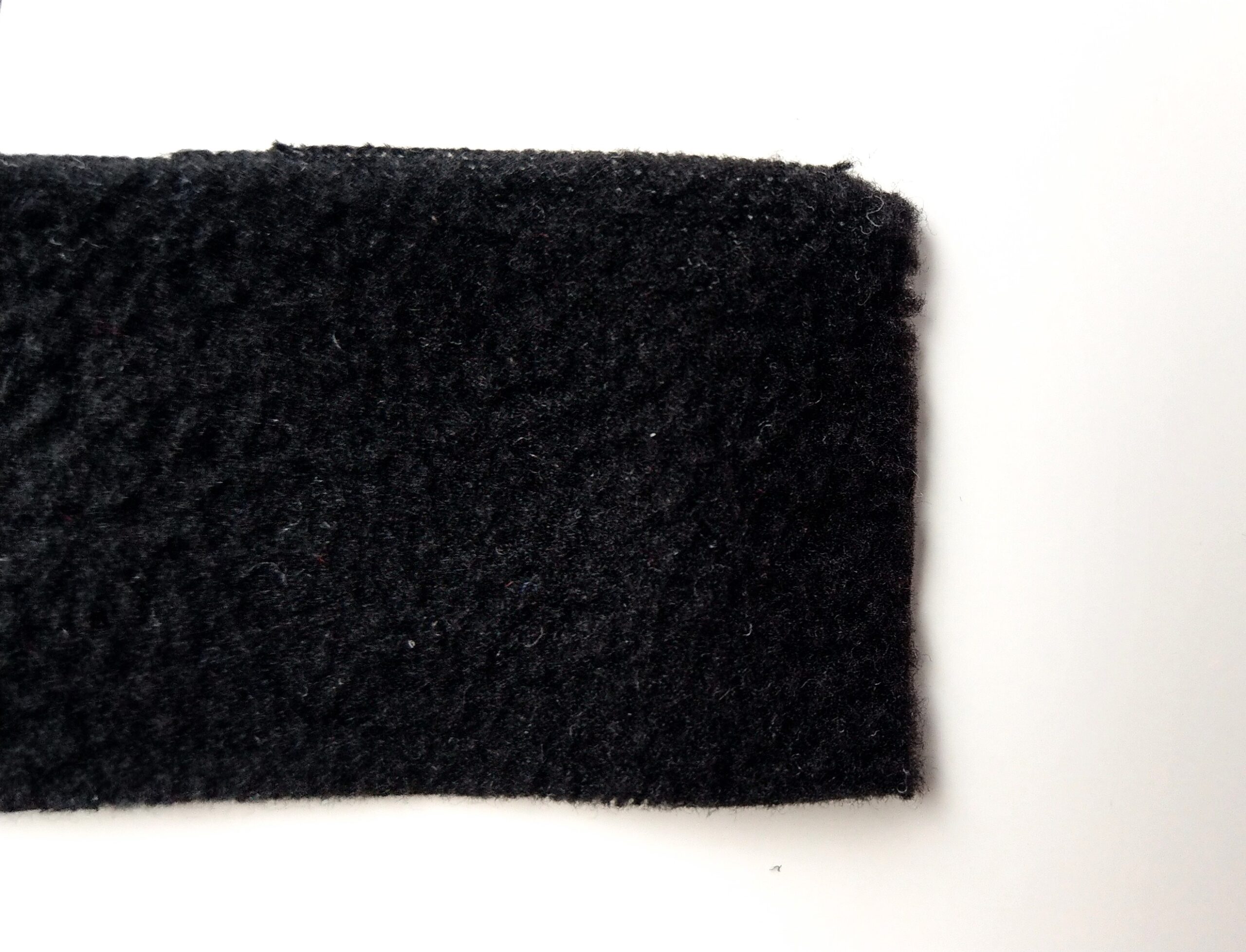 Фліс на трикотажній основі, чорний , арт 3555