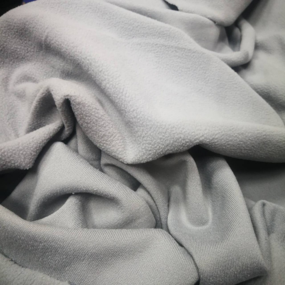 Фліс на трикотажній основі, світло-сірий , арт 3578 - Зображення 2