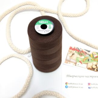Нитки для шиття Nitex 4000 ярдів 40/2 088 шоколад  арт. 3612