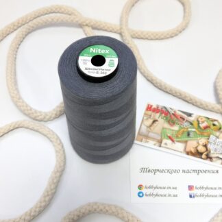 Нитки для шиття Nitex 4000 ярдів 40/2 362 графіт арт. 3642