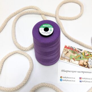 Нитки для шиття Nitex 4000 ярдів 40/2 019 фіолет арт. 3601
