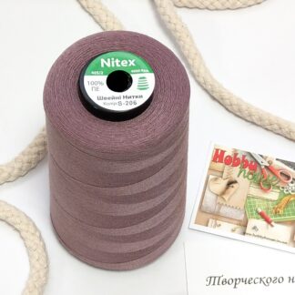 Нитки для шиття Nitex 4000 ярдів 40/2 206 візон арт. 3630