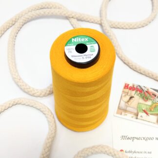 Нитки для шиття Nitex 4000 ярдів 40/2 056 жовтий арт. 3609