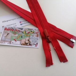 Блискавка спіраль Баришевка 80 см червоний арт. 3588