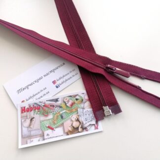 Блискавка спіраль Баришевка 80 см марсала арт. 3591