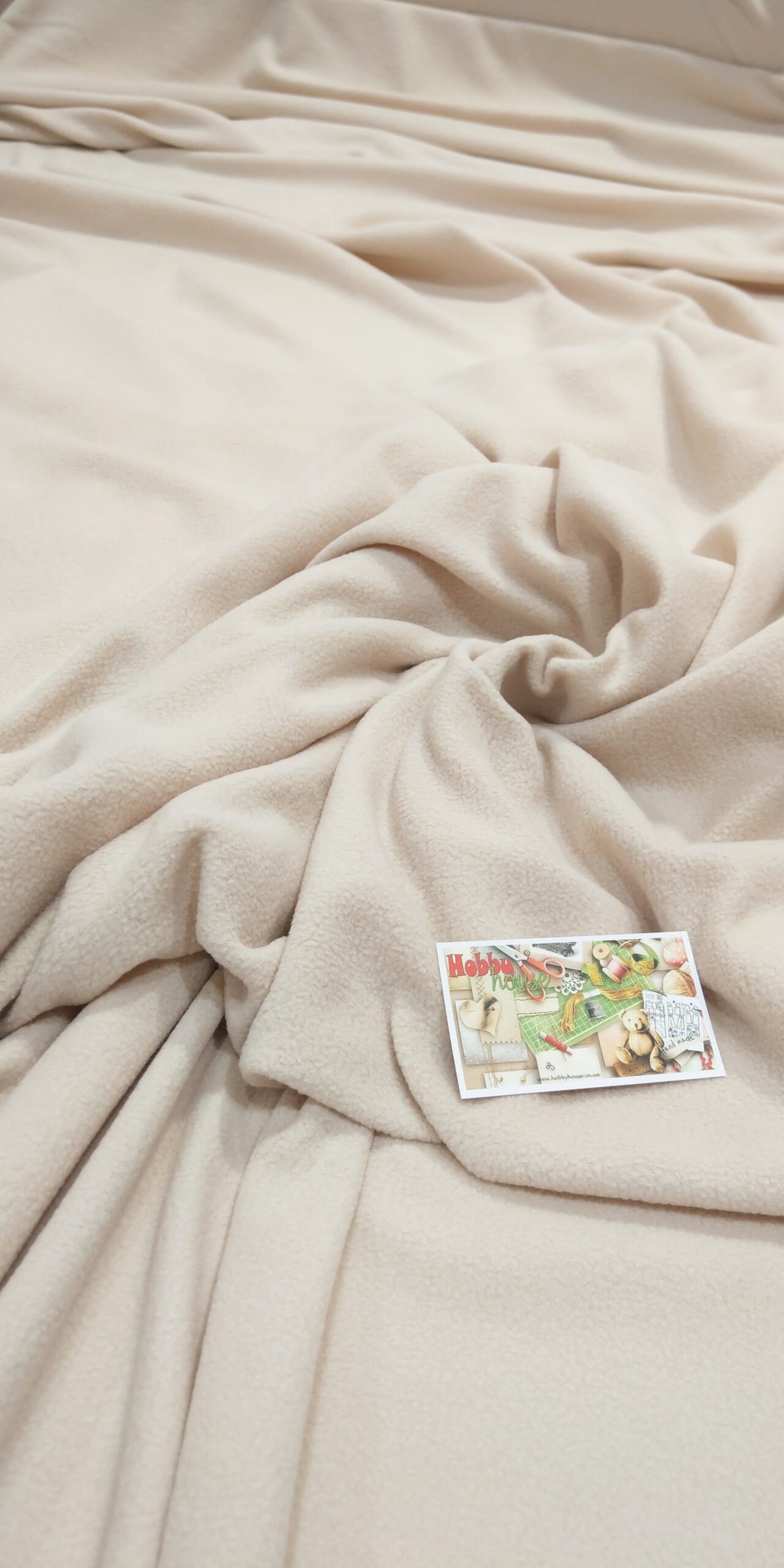 Фліс (мікрофліс)  на трикотажній основі, світлий беж , арт 3675