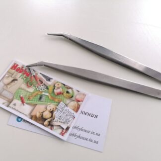 Пинцет з вигнутими гострими кінчиками арт. 3687