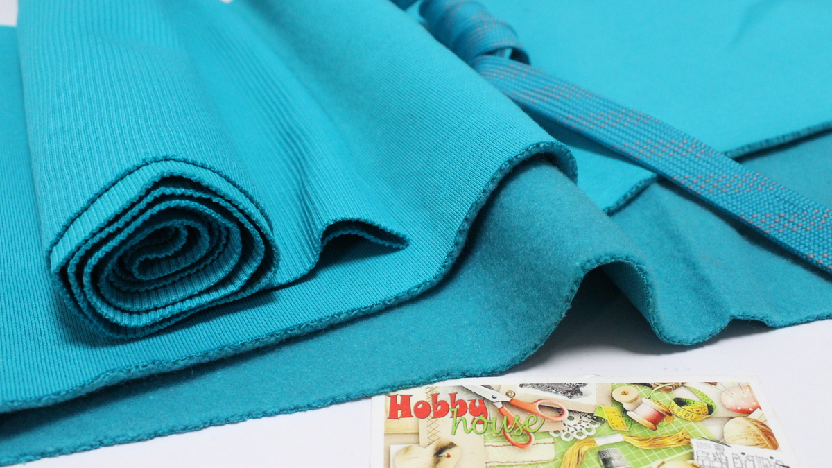 Футер 3-нитка начіс турецька блакить арт. 3727 - Зображення 2