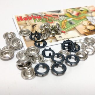 Кнопка трикотажна baby 9,5мм кільце матове 10шт , антрацит арт 3759