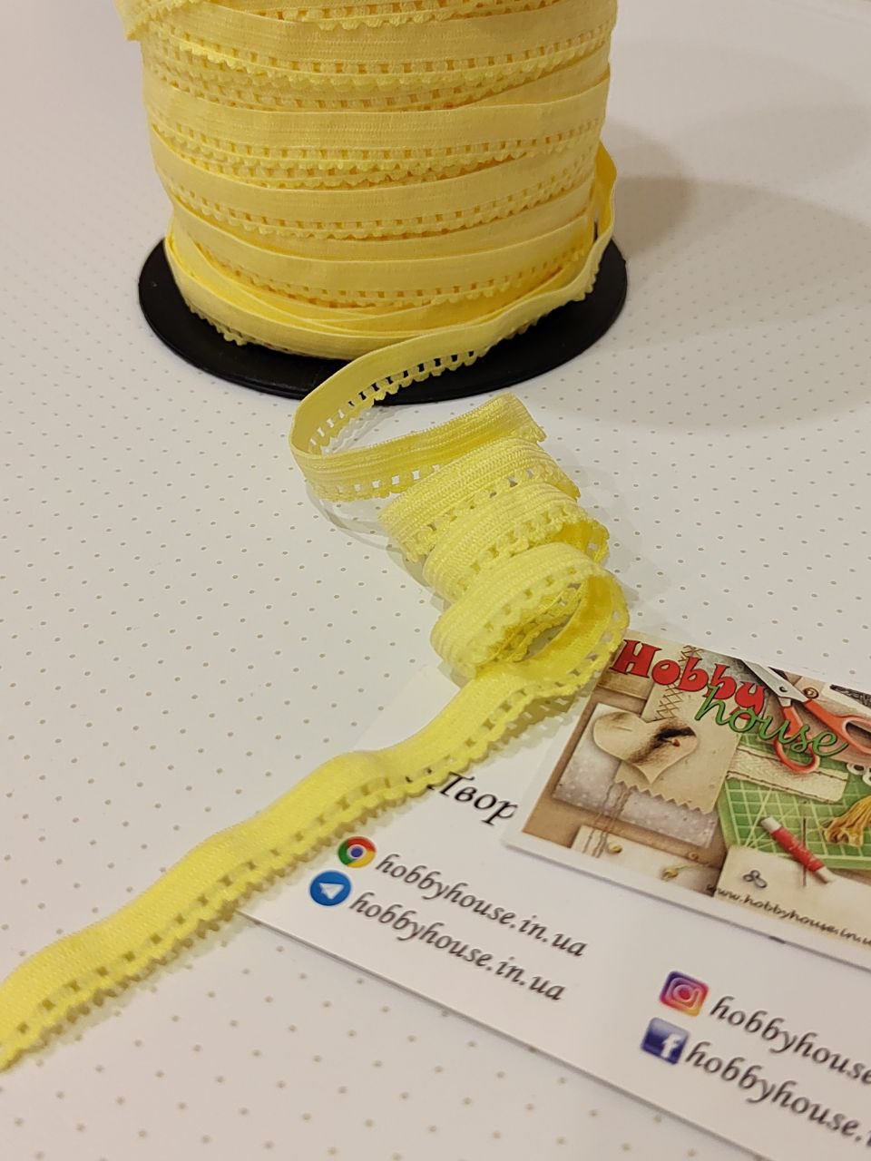 Резинка ажурна для білизни світла трава арт. 3777 - Зображення 4