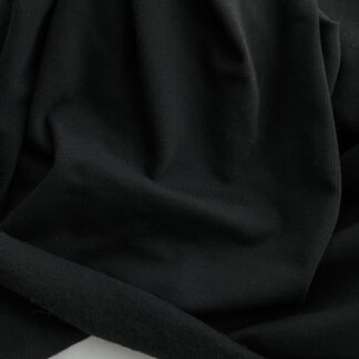 Трикотажне полотно з начосом чорний щільність 250 арт 3783