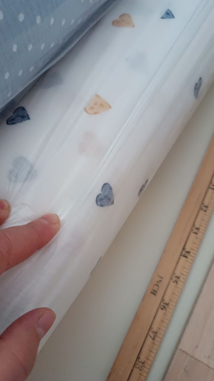 Муслін двошаровий акварельні серця  135 см арт. 3799 - Зображення 3