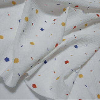 Муслін двошаровий акварельні плямки  135 см арт. 3797