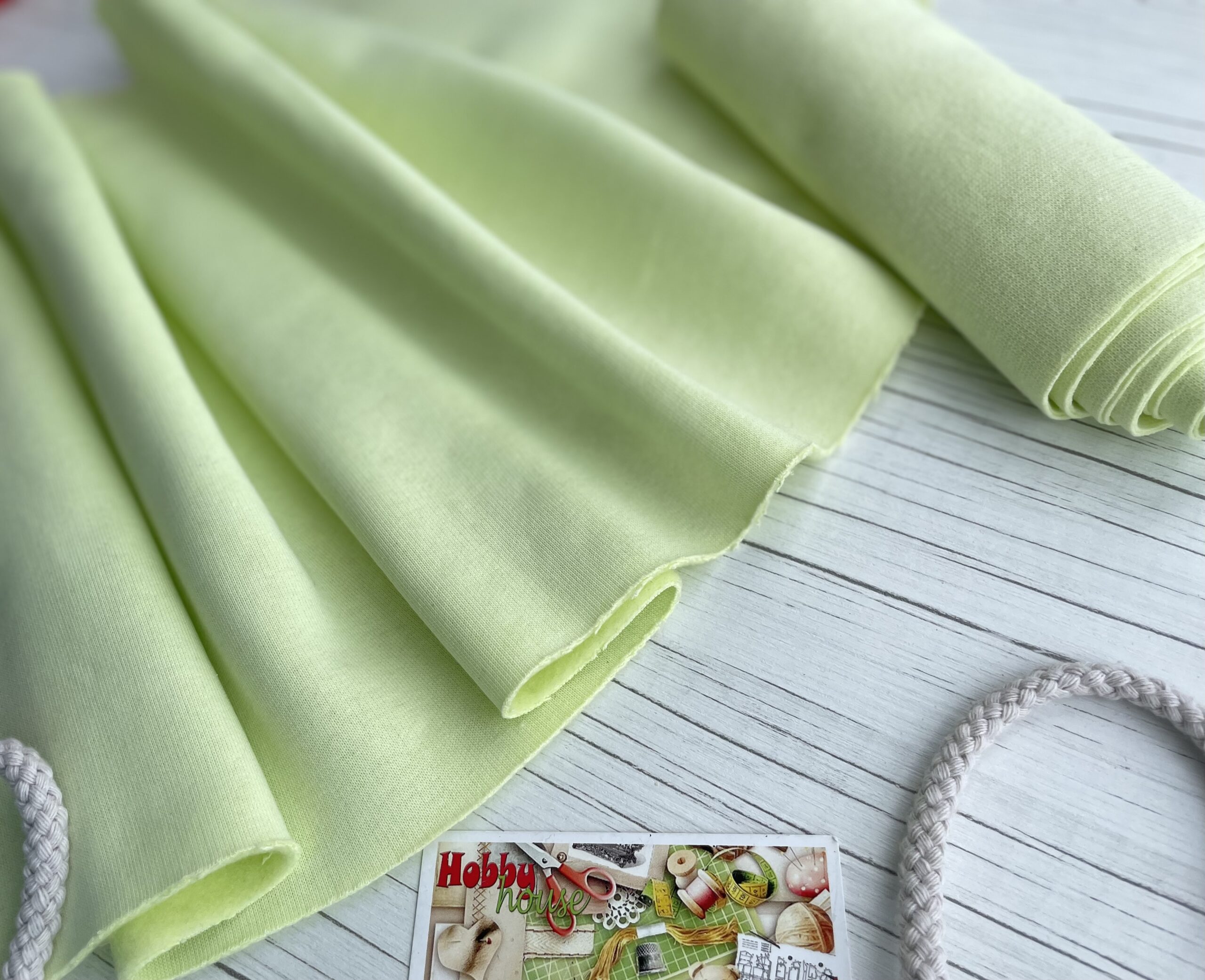 Футер 3-нитка начіс світлий лайм арт. 3826 - Зображення 3