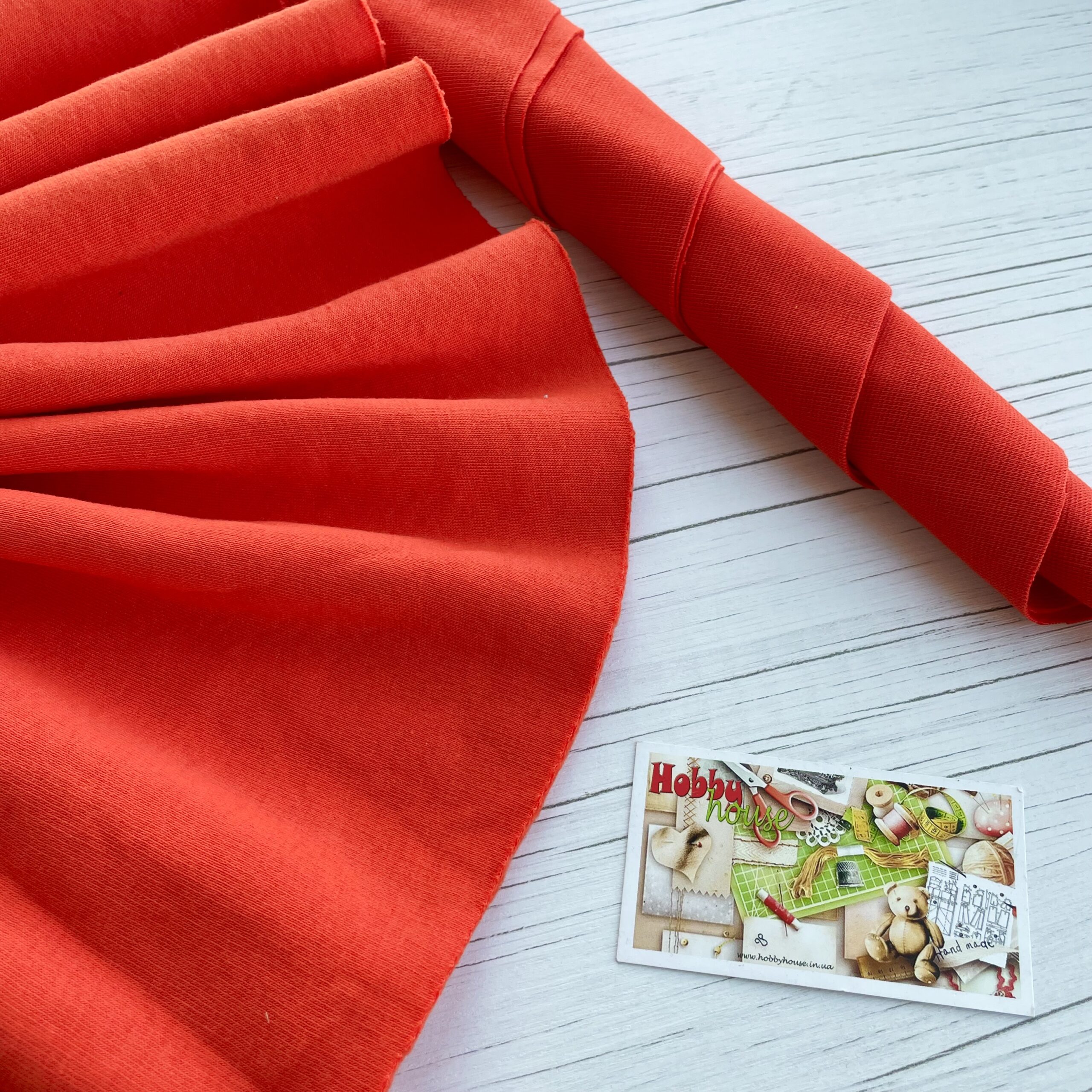 Футер 3-нитка начіс соковитий оранжевий арт. 3835