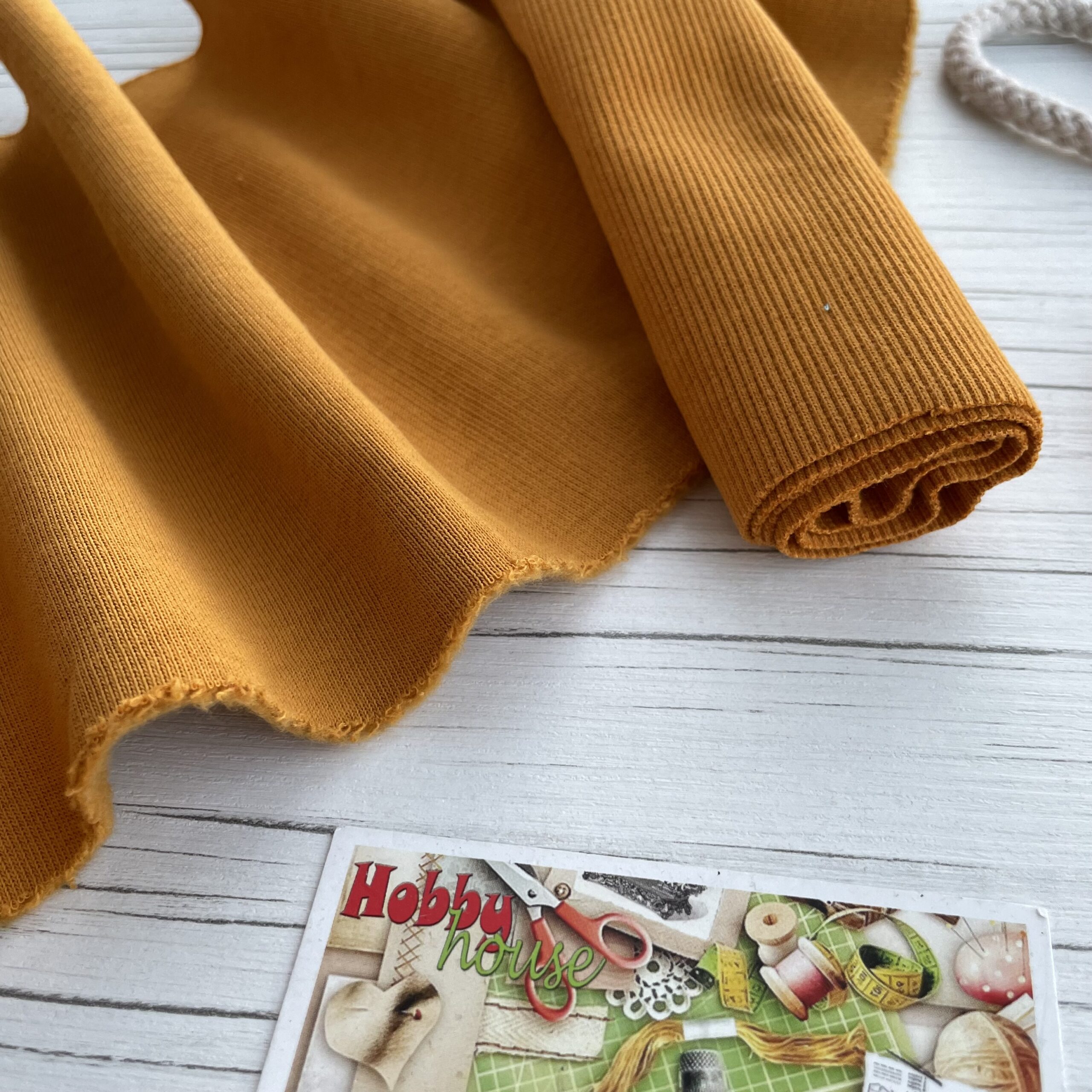 Футер 3-нитка начіс охра (гірчиця) щ. 320, арт 3837 - Зображення 4