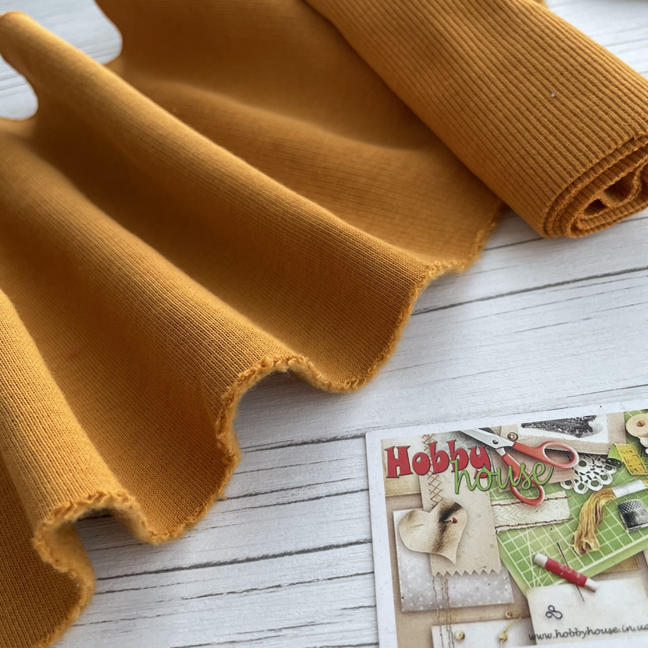 Футер 3-нитка начіс охра (гірчиця) щ. 320, арт 3837 - Зображення 2