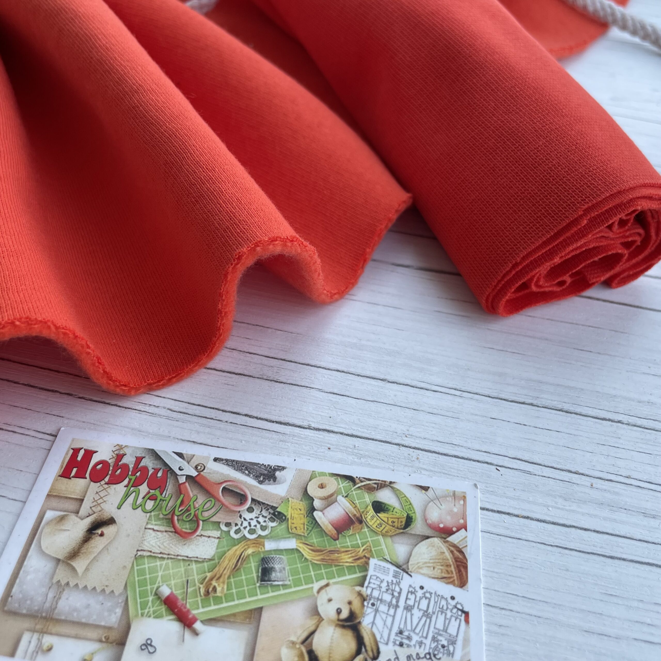 Футер 3-нитка начіс соковитий оранжевий арт. 3835 - Зображення 4