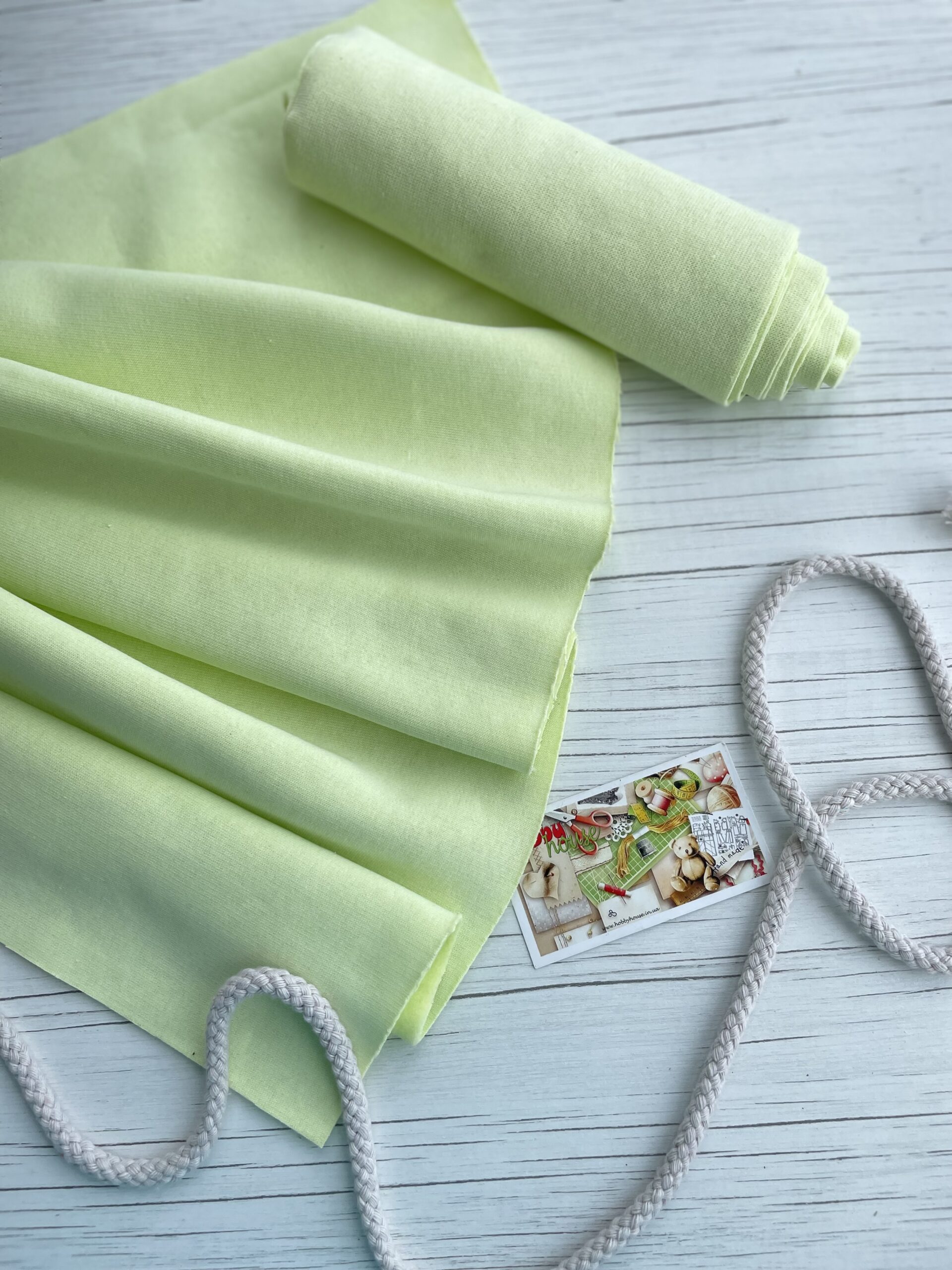 Футер 3-нитка начіс світлий лайм арт. 3826 - Зображення 2