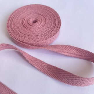 Кіперна стрічка бавовна пильна роза  1 см арт. 3872
