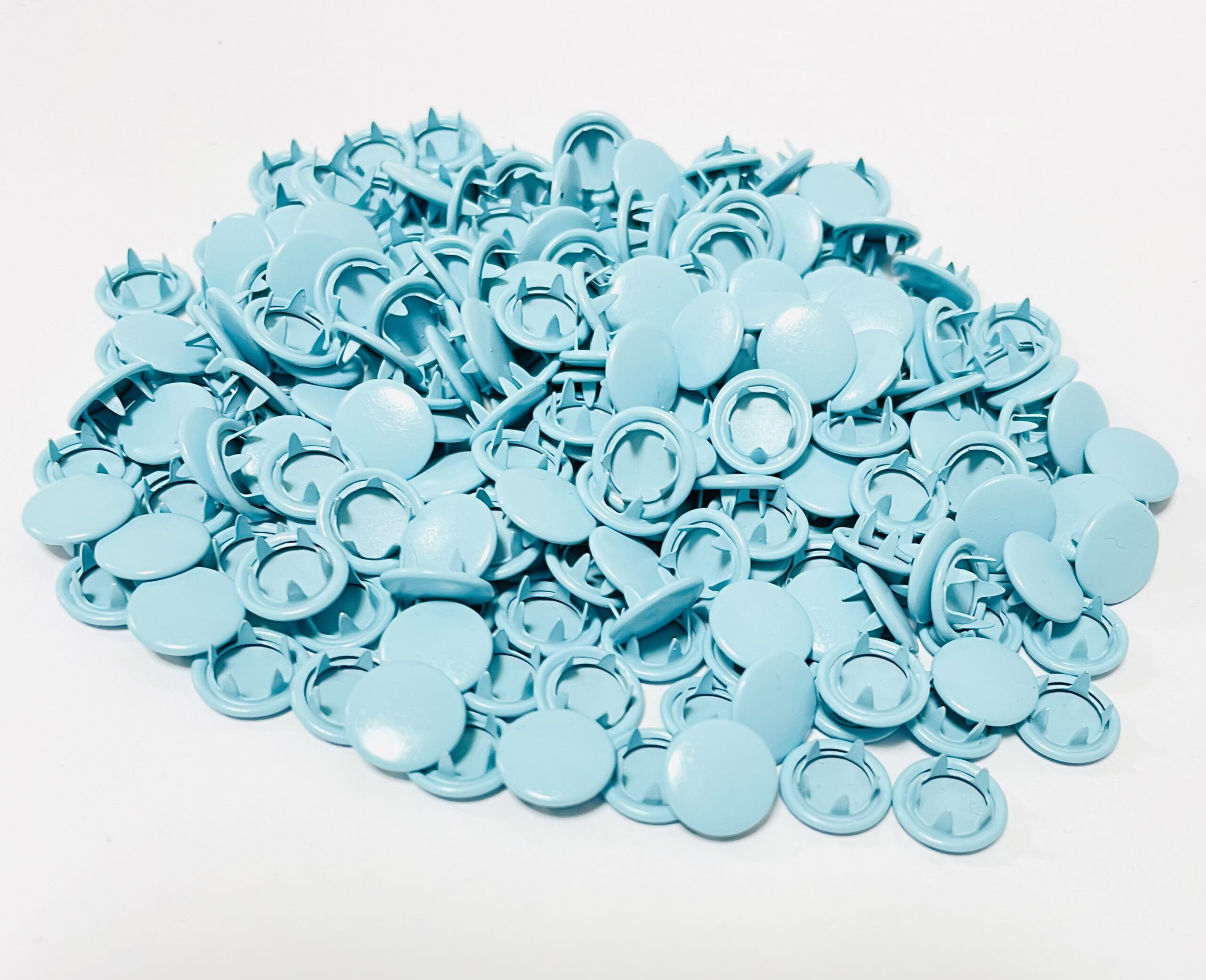 Кнопка трикотажна baby 9,5мм закритий капелюшок 10 шт, світло-блакитна арт 3881 - Зображення 3
