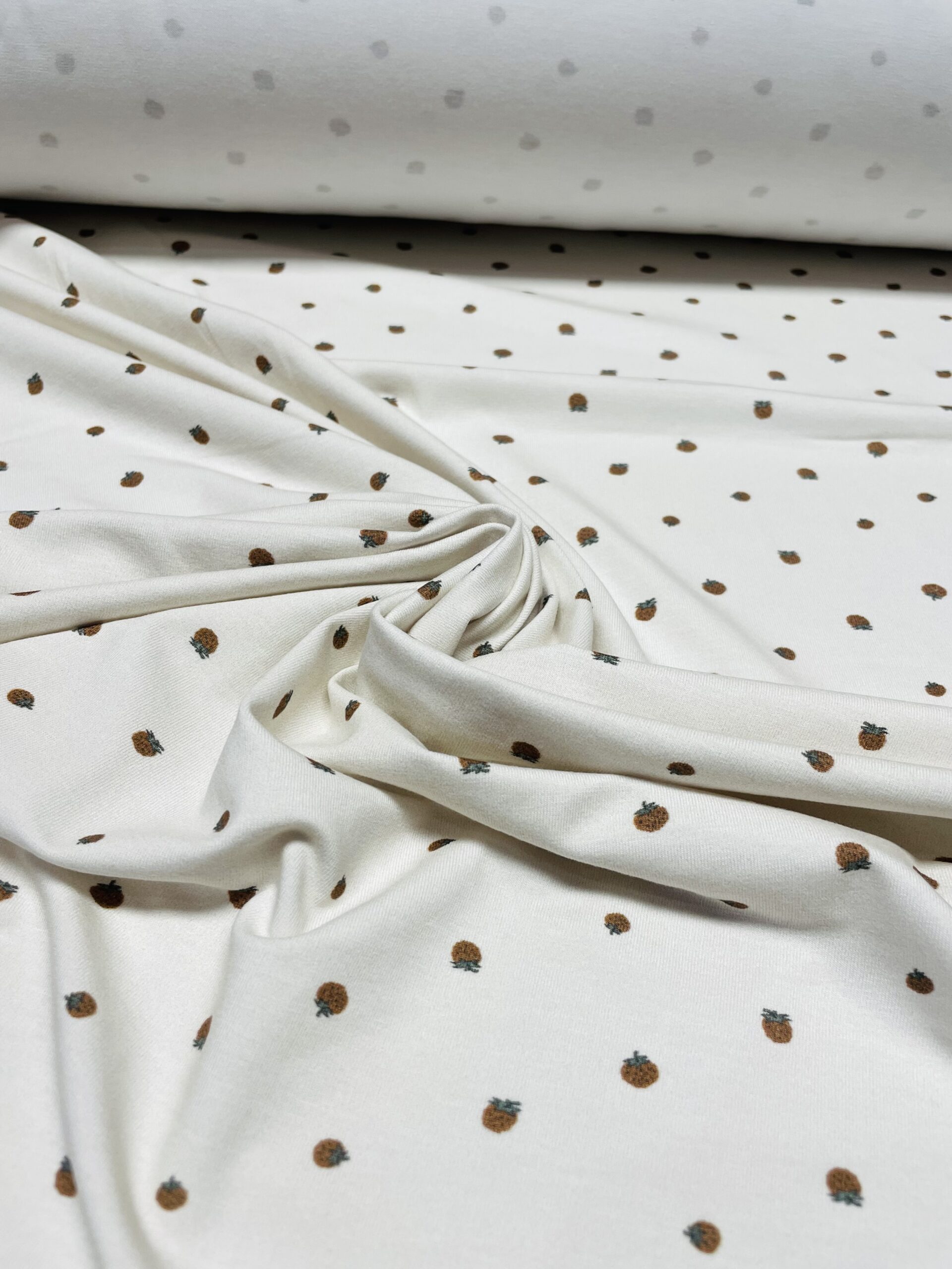 Стрейч-кулір полуничка на молочному щ.210 г/м2 арт 3936 - Зображення 5