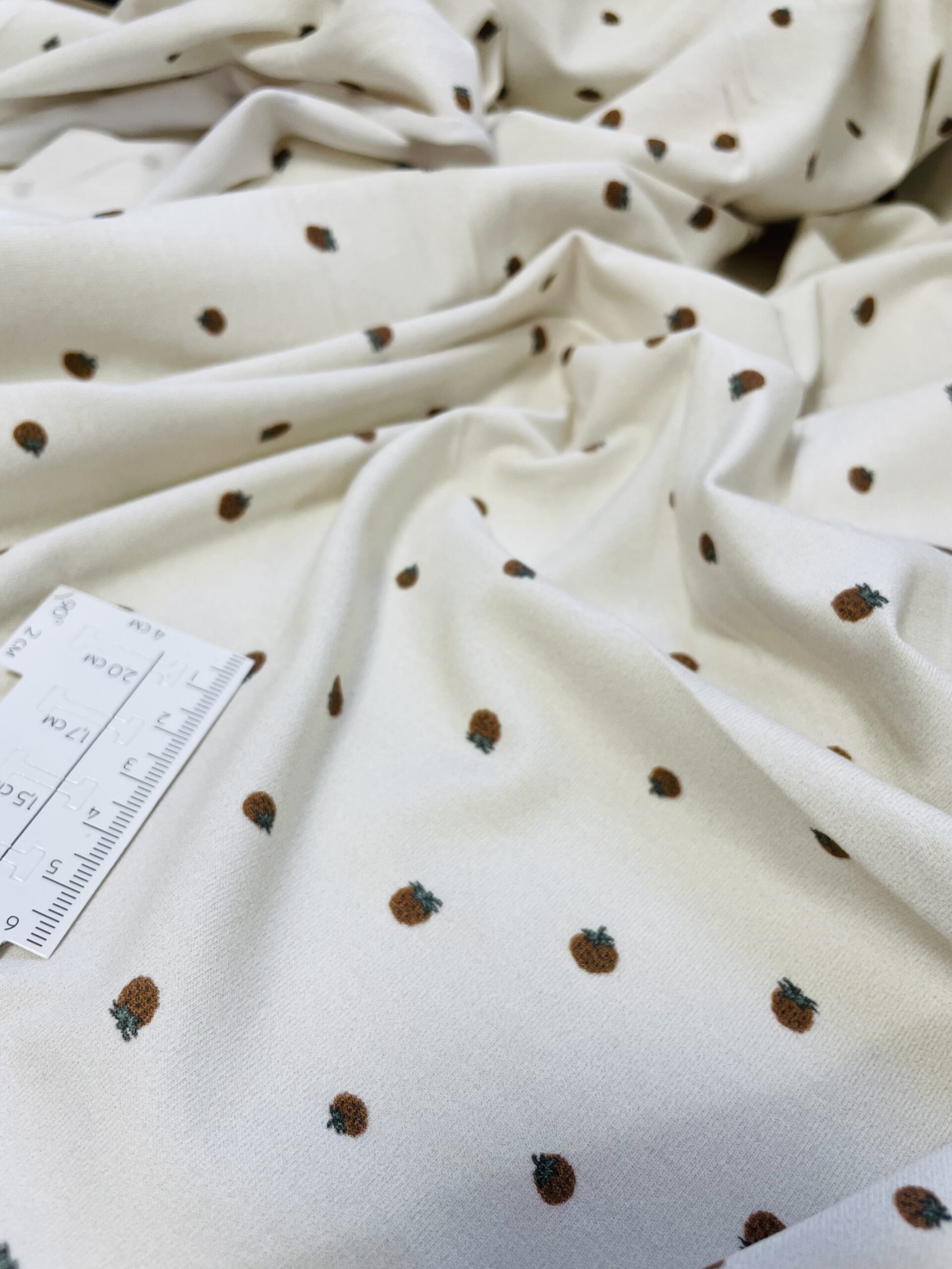 Стрейч-кулір полуничка на молочному щ.210 г/м2 арт 3936 - Зображення 2